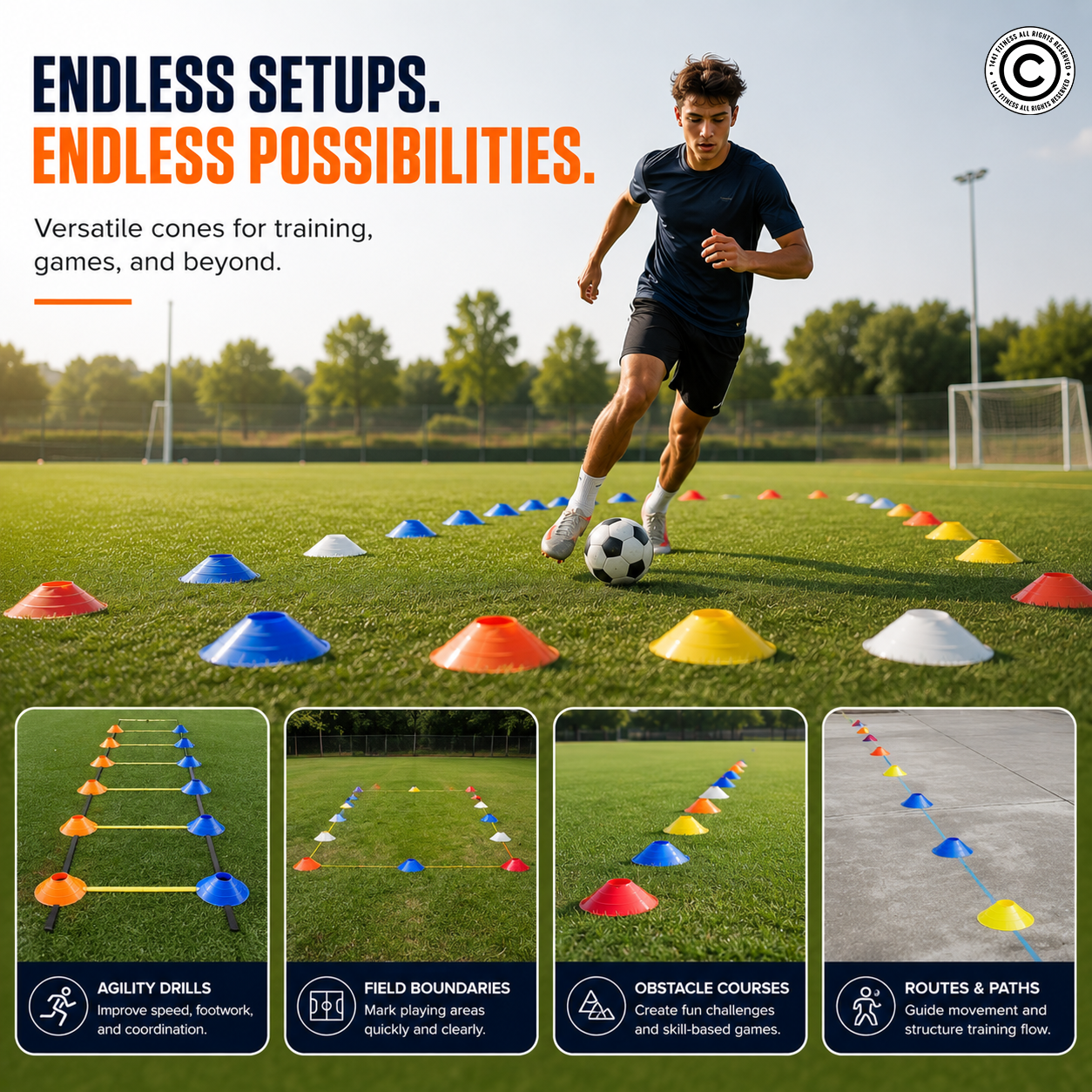 1441 Fitness Marker Cone For Sports Training - MND-WG229