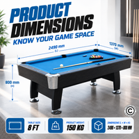 Thumbnail for Milano Italy 8FT Billiard Table with Accuslate Playing Surface ES-BT181A58