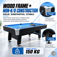 Thumbnail for Milano Italy 8FT Billiard Table with Accuslate Playing Surface ES-BT181A58