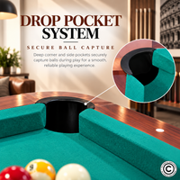 Thumbnail for Roma Italy 8FT Non-KD Billiard Table with Accuslate Surface HBT181D02S2