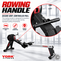 Thumbnail for York Fitness Magnetic Rowing Machine with LCD Display K7195SW