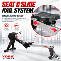 Thumbnail for York Fitness Magnetic Rowing Machine with LCD Display K7195SW