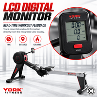 Thumbnail for York Fitness Magnetic Rowing Machine with LCD Display K7195SW