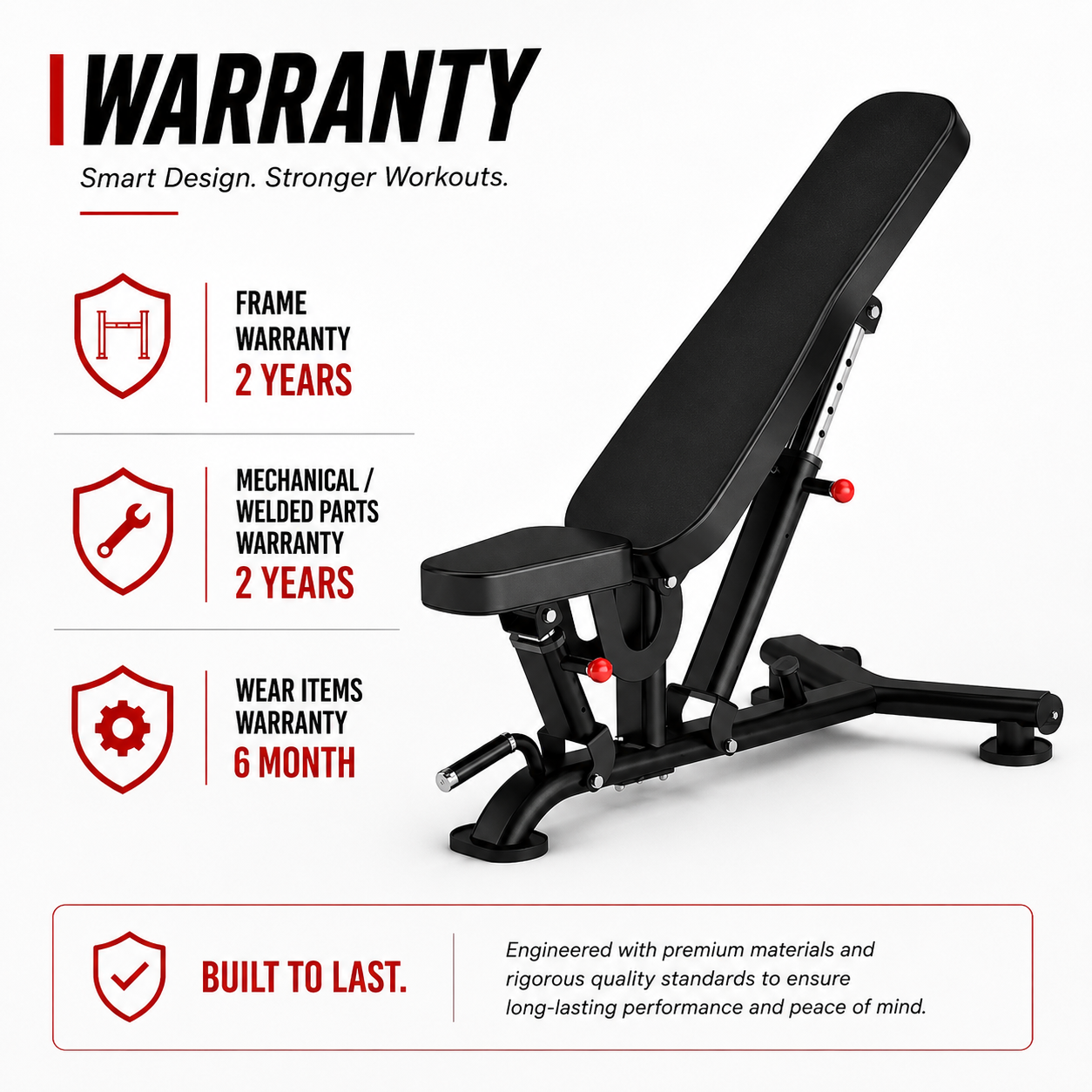 Insight Fitness Adjustable Bench - DR016
