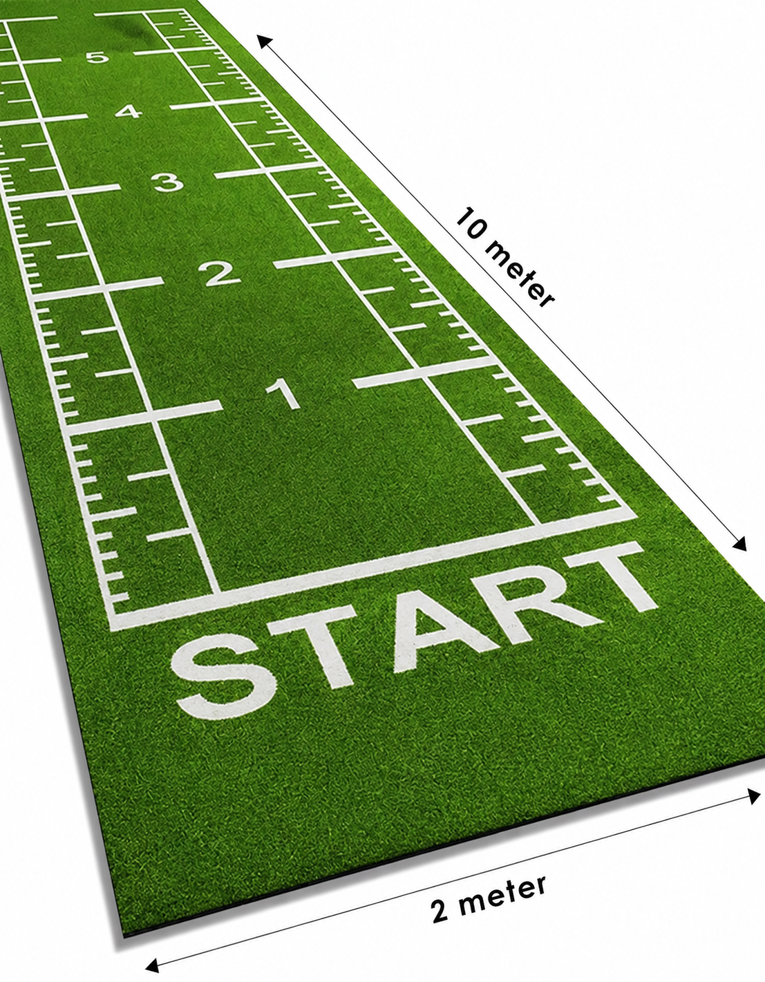 Sled Track Grass with Marking - 10 x 2 Meters (Green)