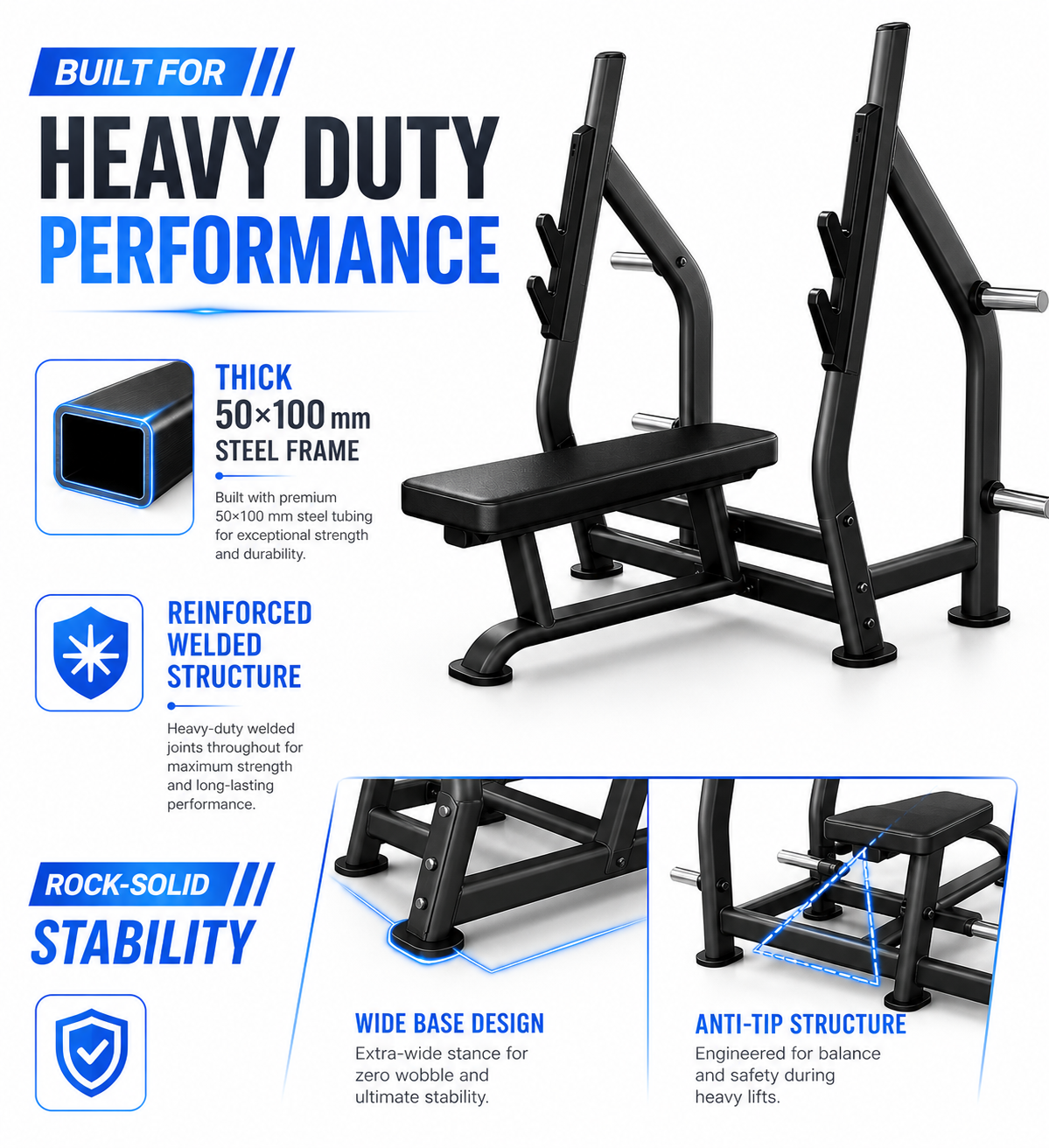 Insight Fitness Flat Olympic Bench - DR004