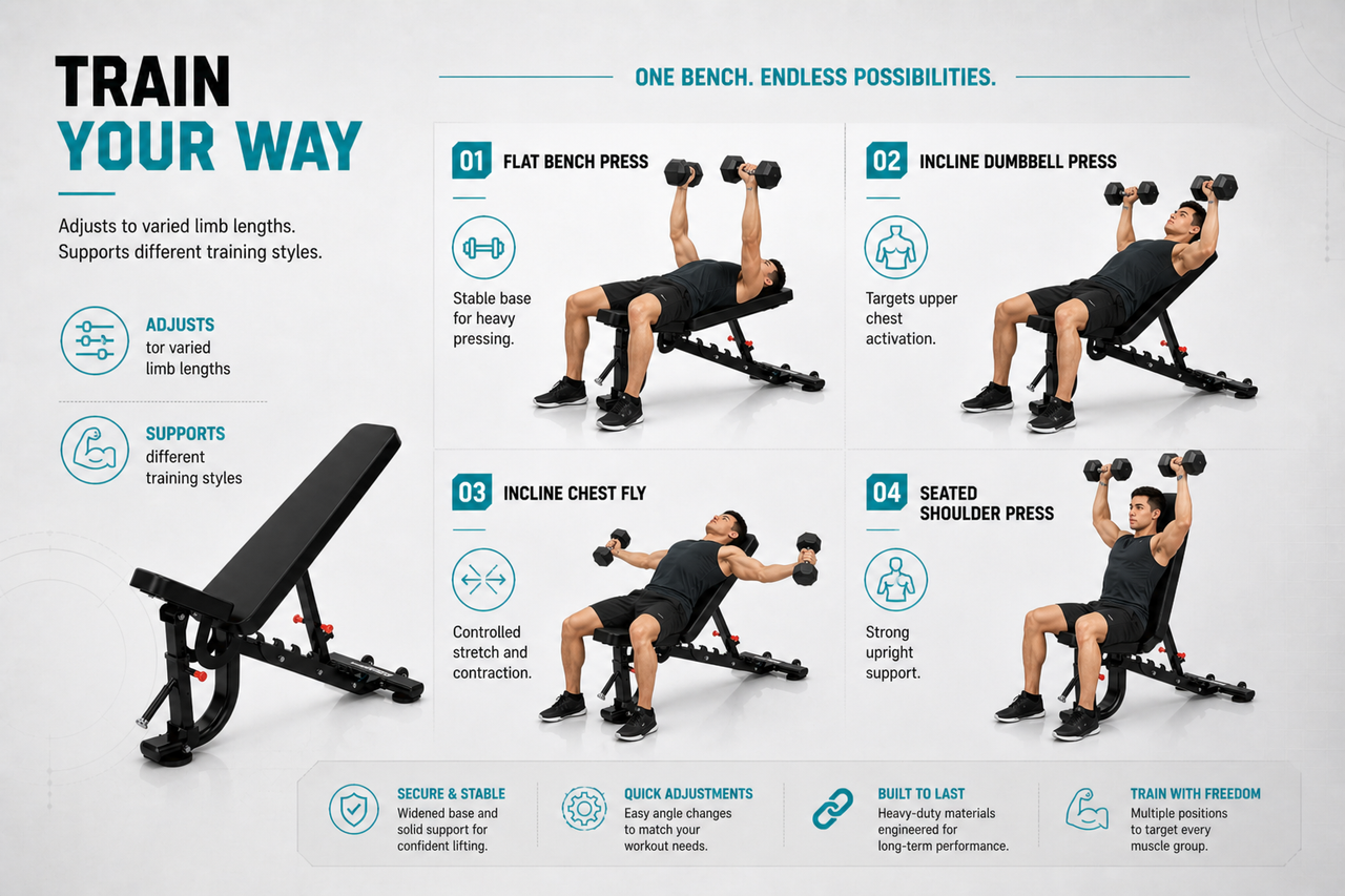 Insight Fitness Adjustable Bench - DR034