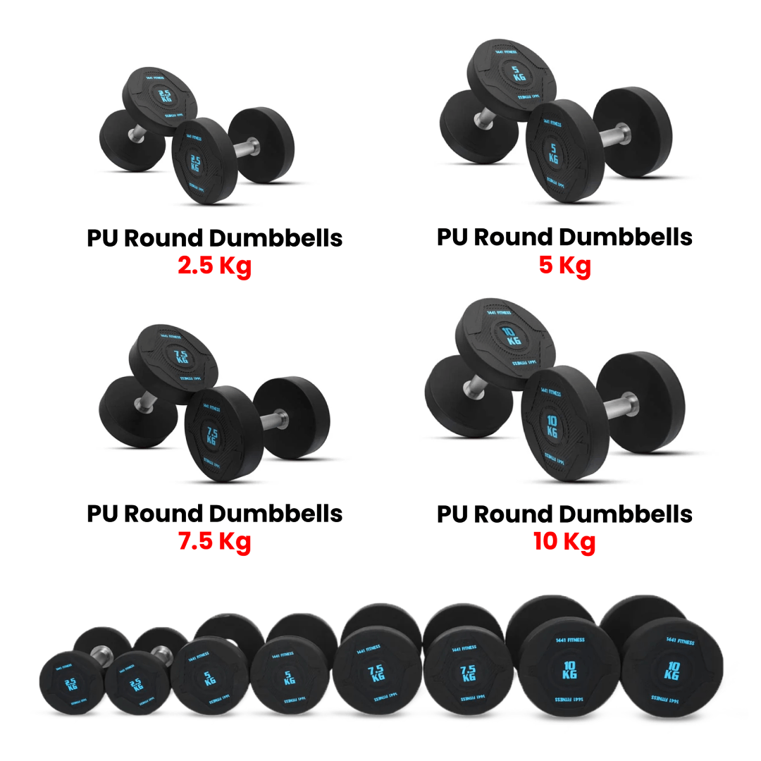 1441 Fitness PU Round Dumbbells