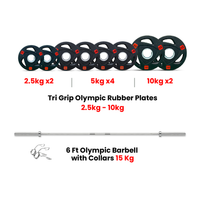 Thumbnail for 6 foot Olympic Bar-With Plate set and Collar
