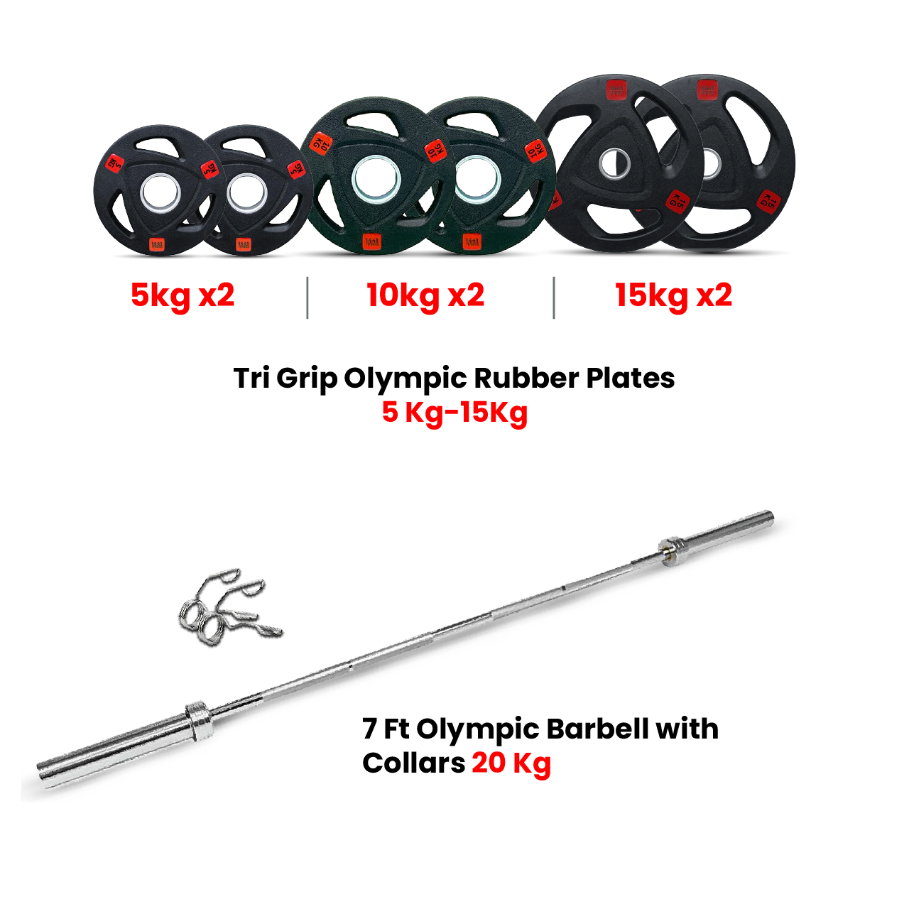 Barbell Set -80 kg set for continuous strength gains and muscle development.