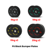Thumbnail for PU Black Bumper Plates Set of 110 KG Only - (Bundle)