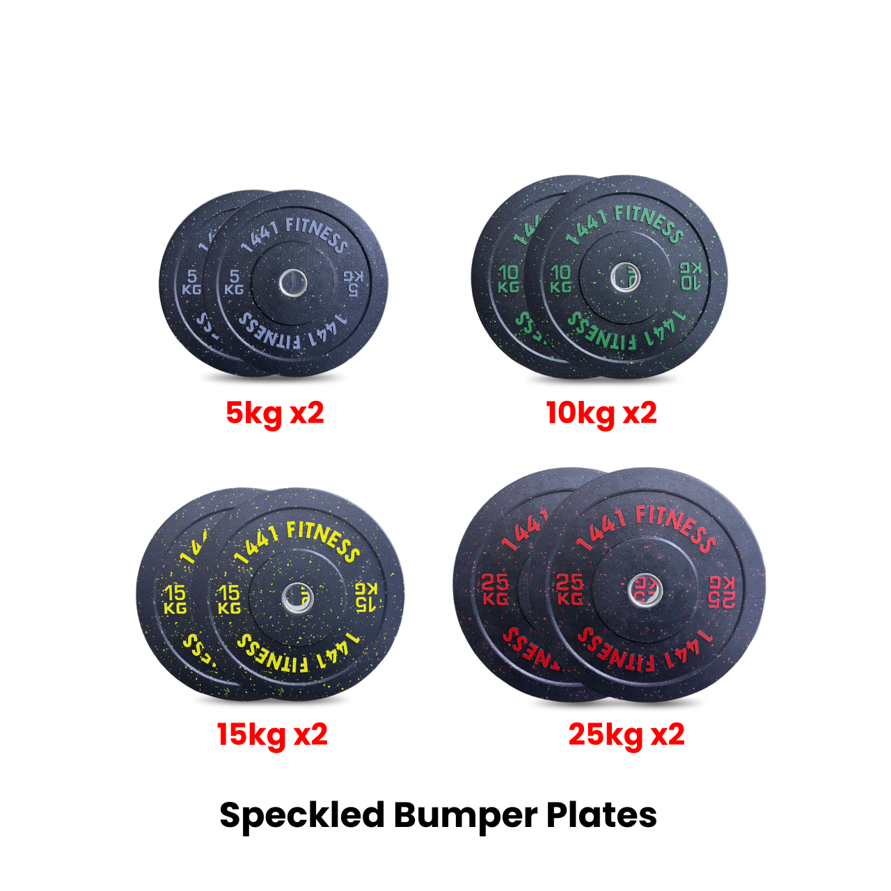 Speckle Bumper Pates Combo Set - 110 Kg Total