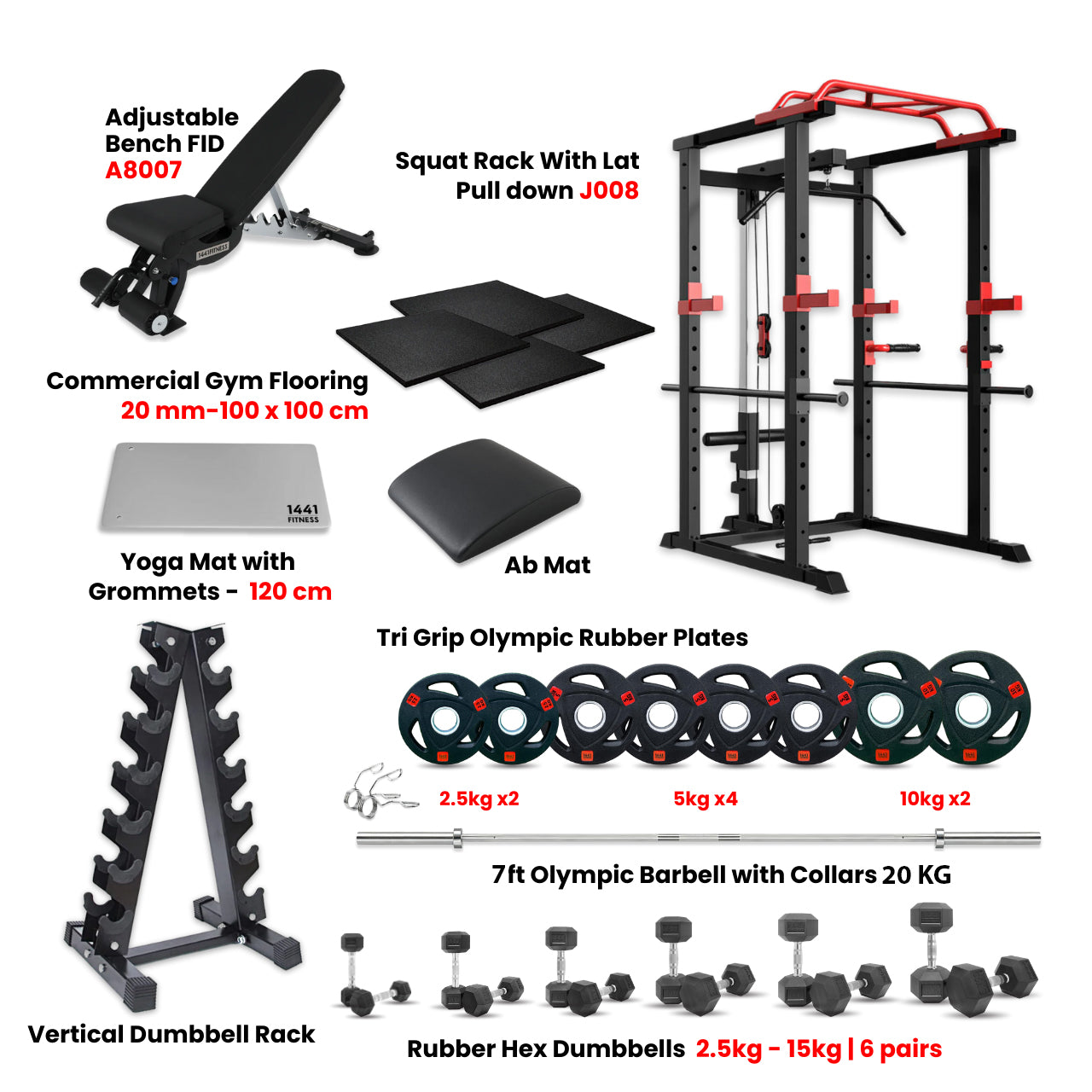 Beginner Home Gym Package #3A (Bundle)