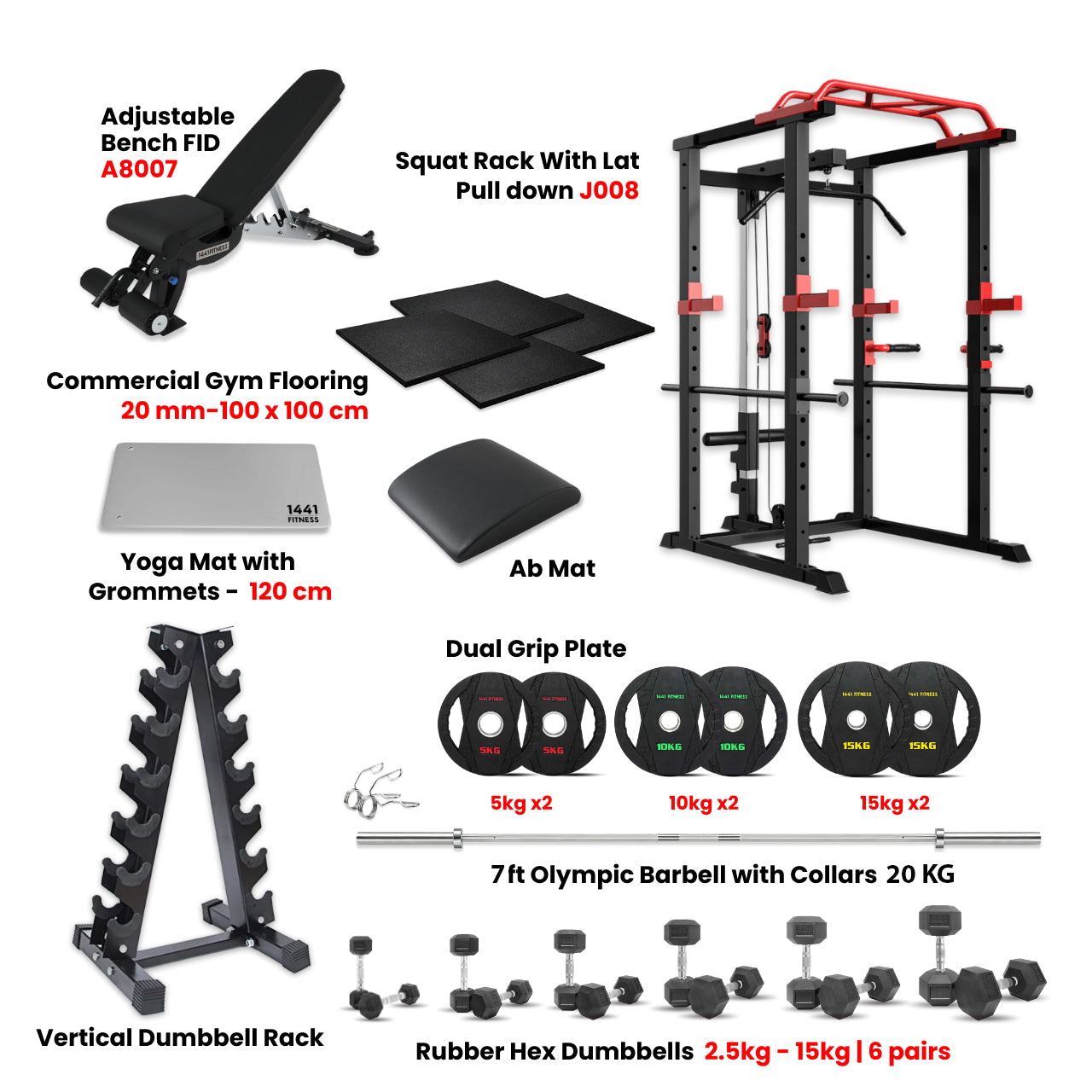 Beginner Home Gym Package #3B (Bundle)
