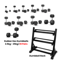 Thumbnail for 1441 Fitness Dumbbell Rack - 10 Pairs