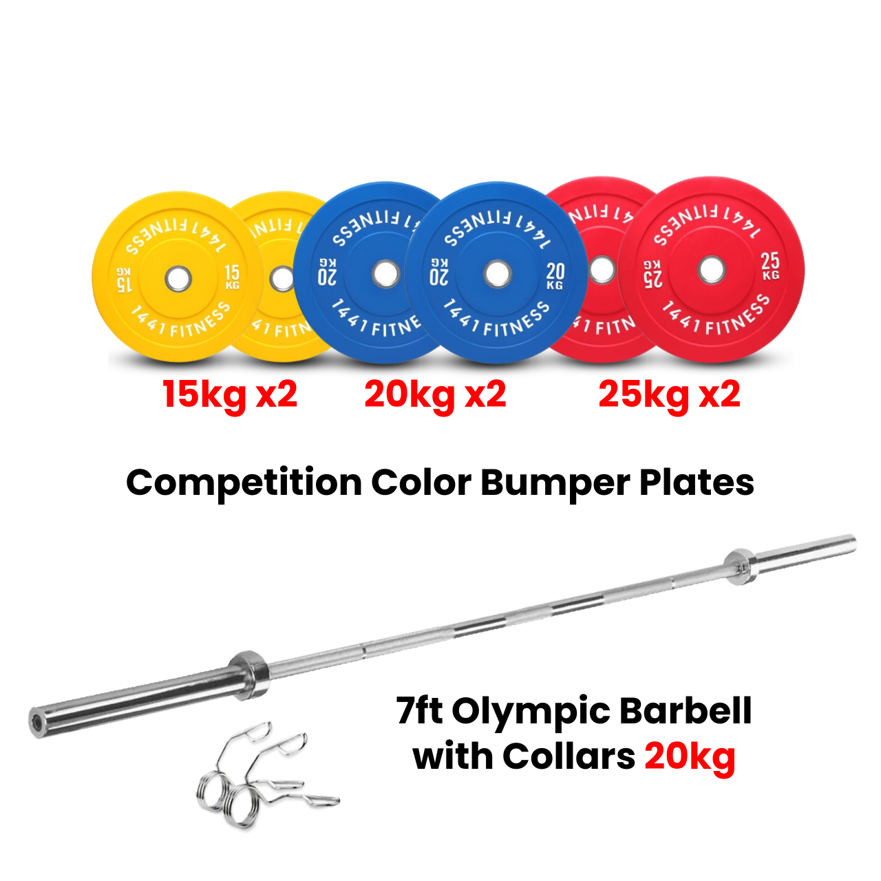Color Bumper Plate Set - 140 Kg (Bundle Offer)
