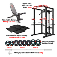 Thumbnail for J008 Multi Function Rack Combo with Plate Set Bench and Flooring - Bundle Offer