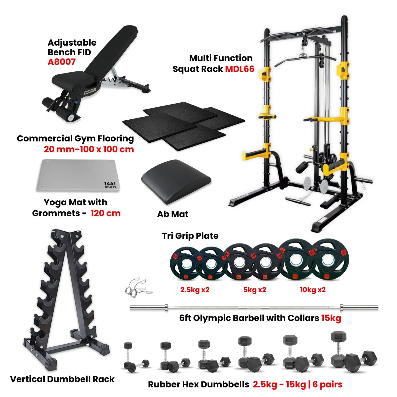 MDL66 Squat Rack Home Gym Bundle Offer  - 2