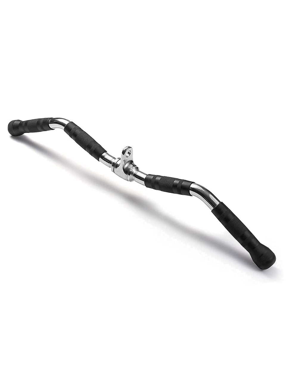 1441 Fitness Lat Attachment - Curl Bar Rotating with Rubber Grips