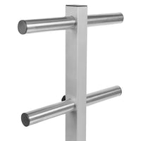 Thumbnail for DHZ Fitness Vertical Plate Tree - U3054 with two horizontal bars on a white background