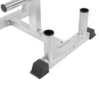 Thumbnail for DHZ Fitness Vertical Plate Tree - U3054 with cylindrical supports on a white background