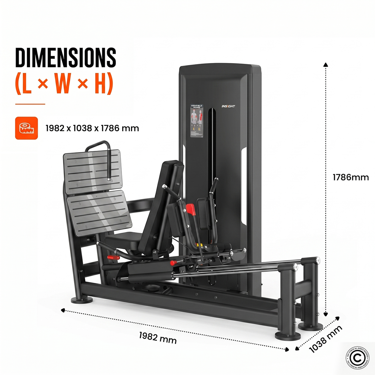 Insight Fitness Seated Leg Press / Hack Squat - SA040