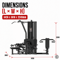 Thumbnail for Insight Fitness 3 Station Multi Gym BS004 with Leg Press Attachment BS004LP