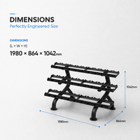 Thumbnail for Insight Fitness 3 Tier Dumbbell Rack - DR027