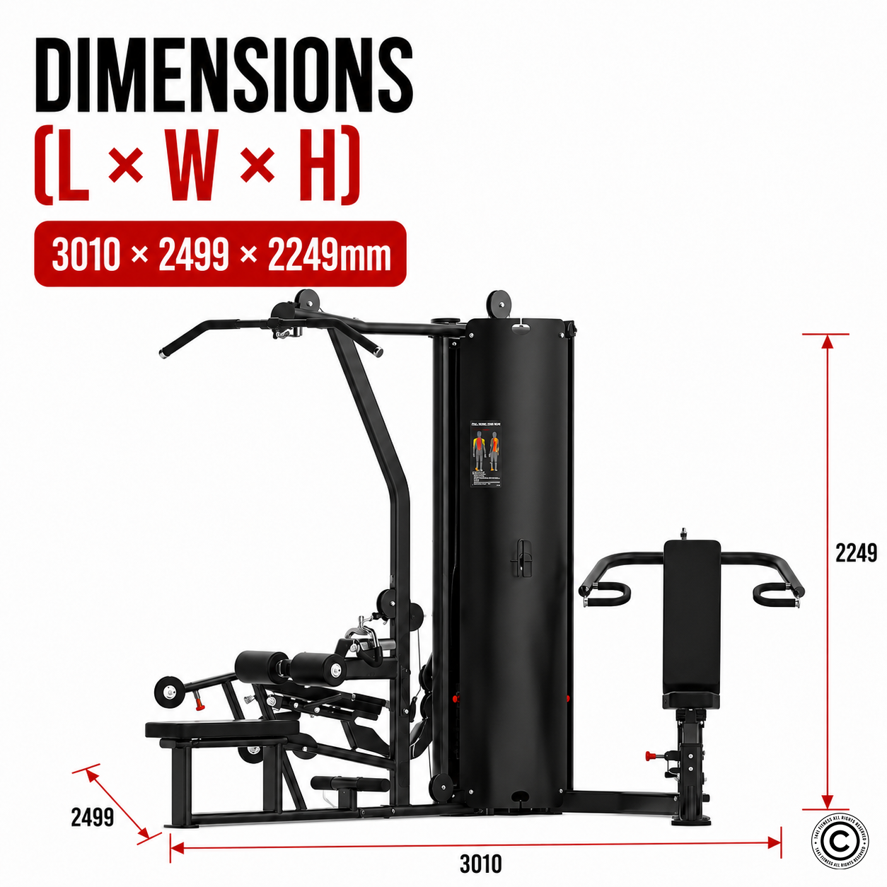 Insight Fitness 3 Station Multi Gym - BS004