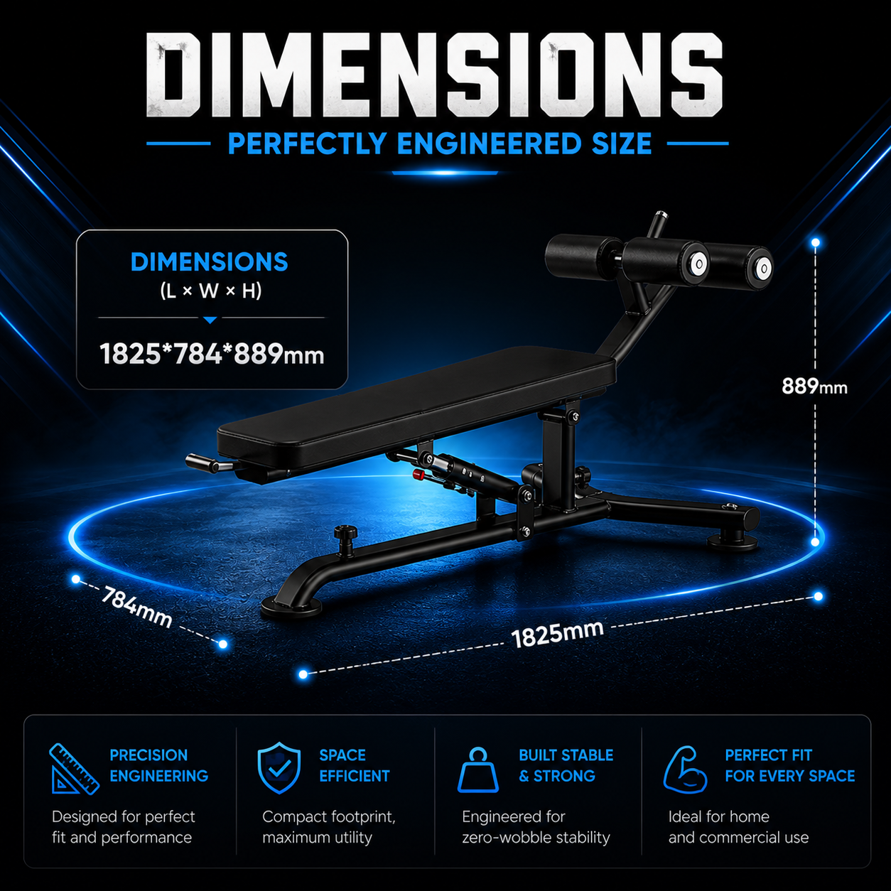 Insight Fitness Decline Adjustable Bench - DR025