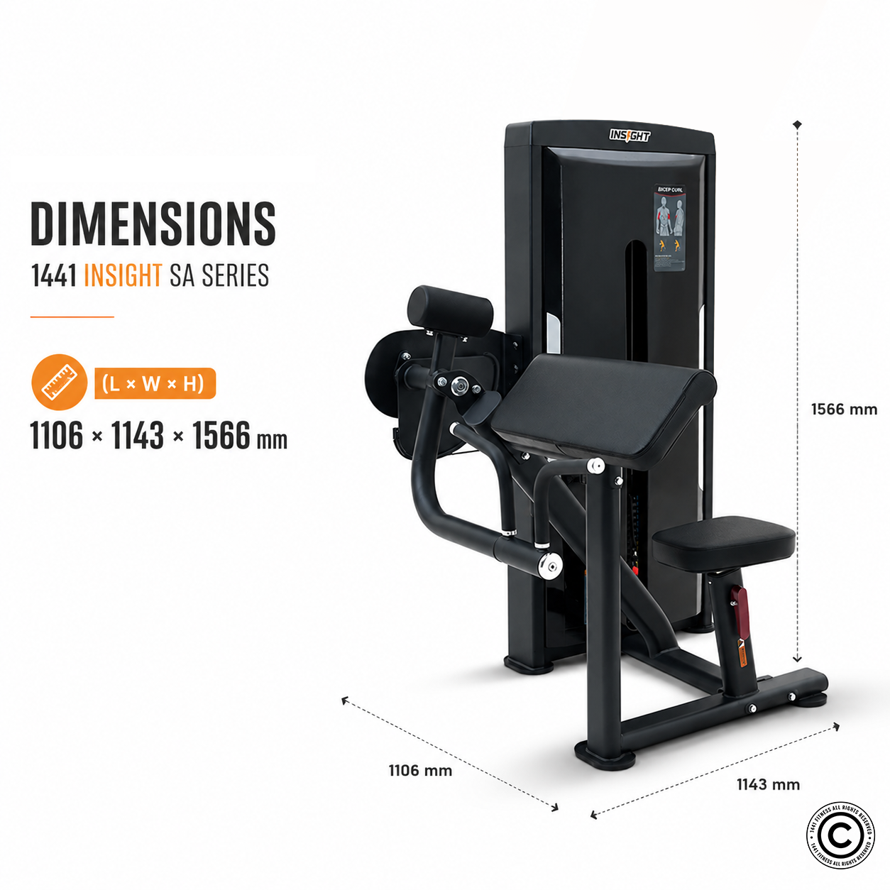 Insight Fitness SA Series Biceps Curl - SA006E