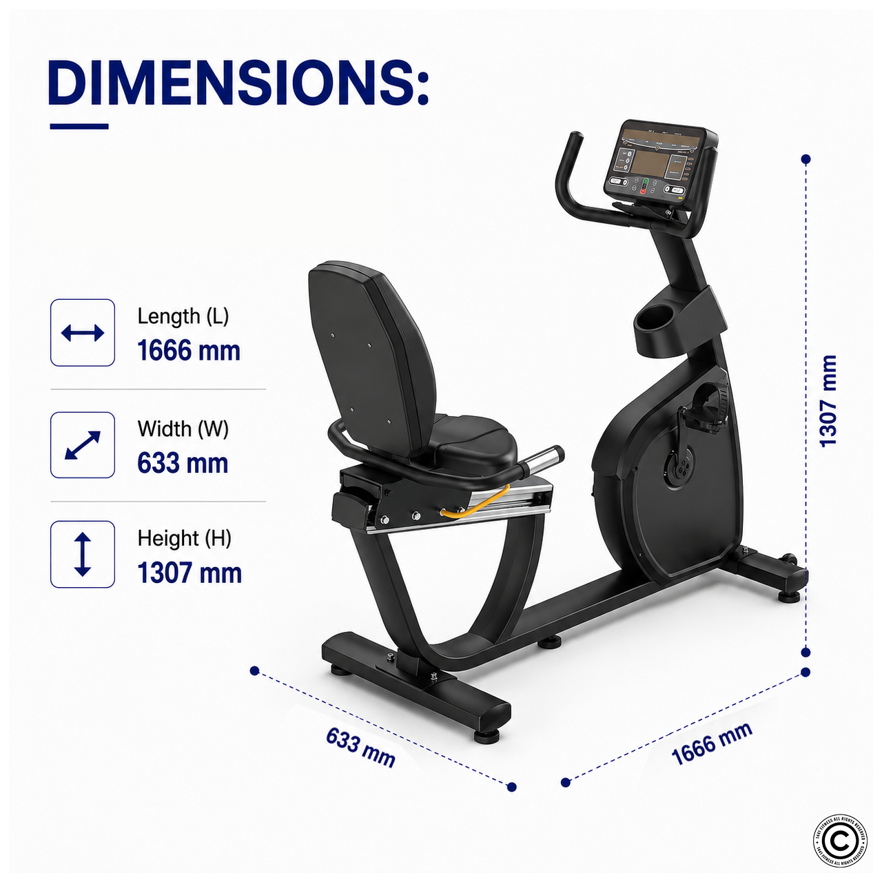 Insight Fitness Recumbent Bike -  CR-6000