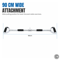 Thumbnail for 1441 Fitness Lat Attachment Double D Lat Pull Down with Rubber Grip - 90 cm