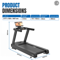 Thumbnail for Insight Fitness Commercial Treadmill with LCD Screen - CT70