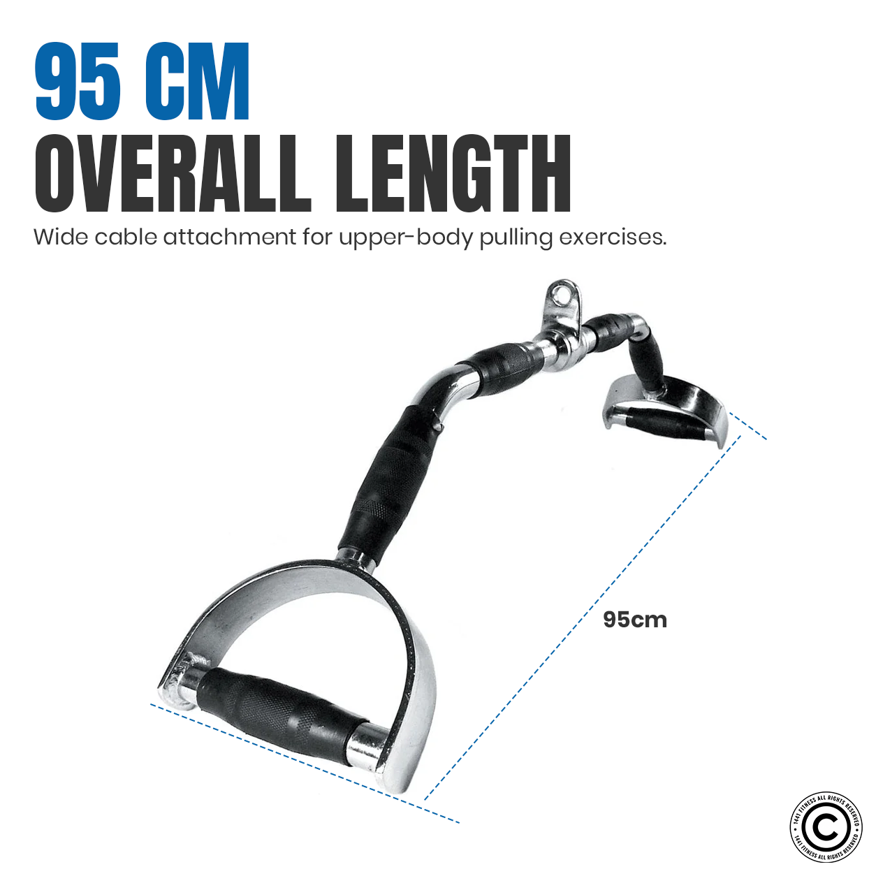 1441 Fitness D Handle Lat Pull Down Attachment - 95 CM