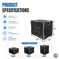Thumbnail for Black Wooden Plyo box