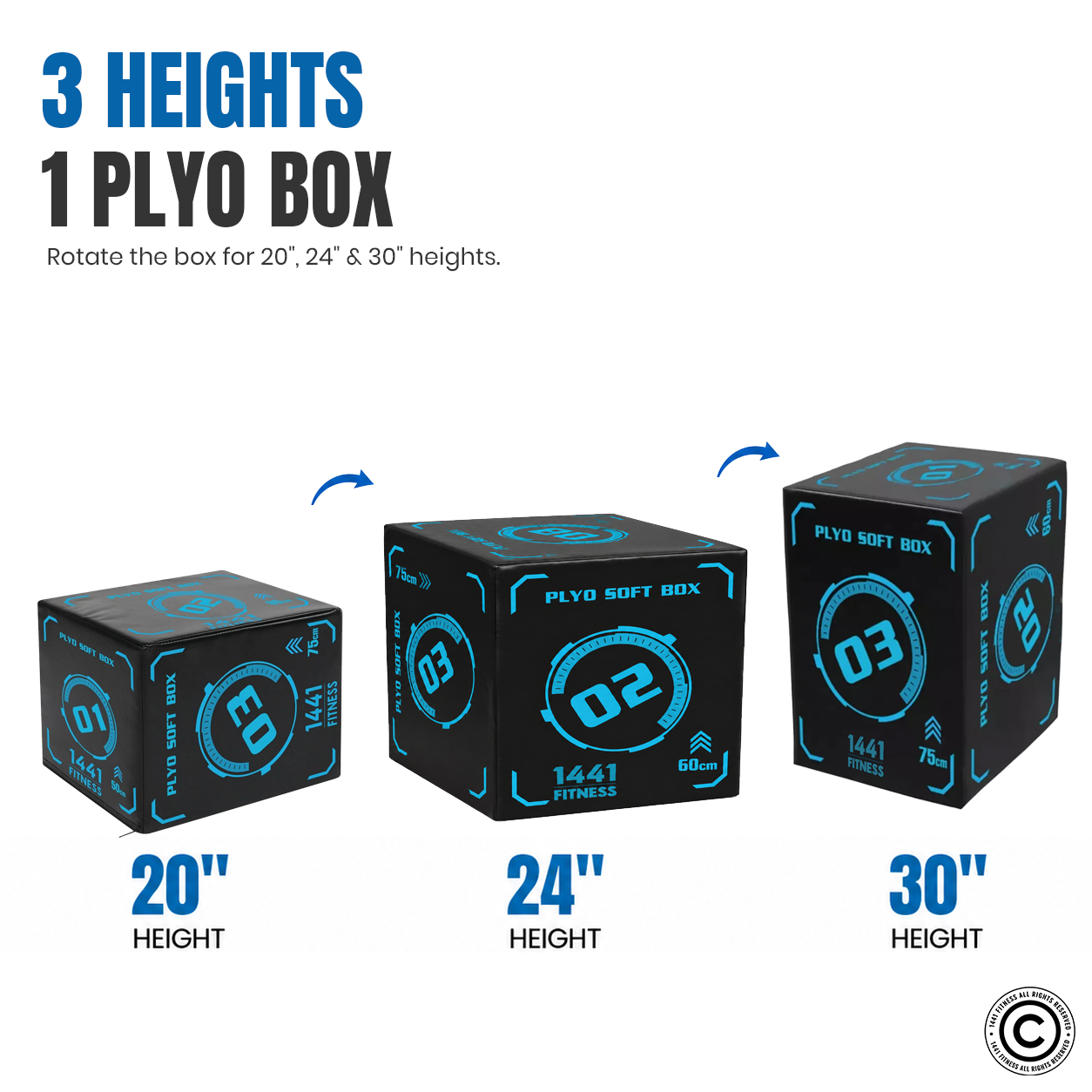 3 in 1 Foam Premium Plyometric Box
