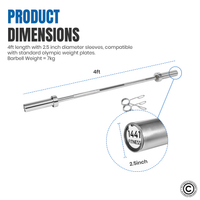 Thumbnail for 4 Ft Olympic Bar with Collars - 7 kg