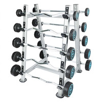 Thumbnail for Fixed Weight Curl PU Barbell Set with Rack - 10 Kg to 50 Kg - Bundle Offer