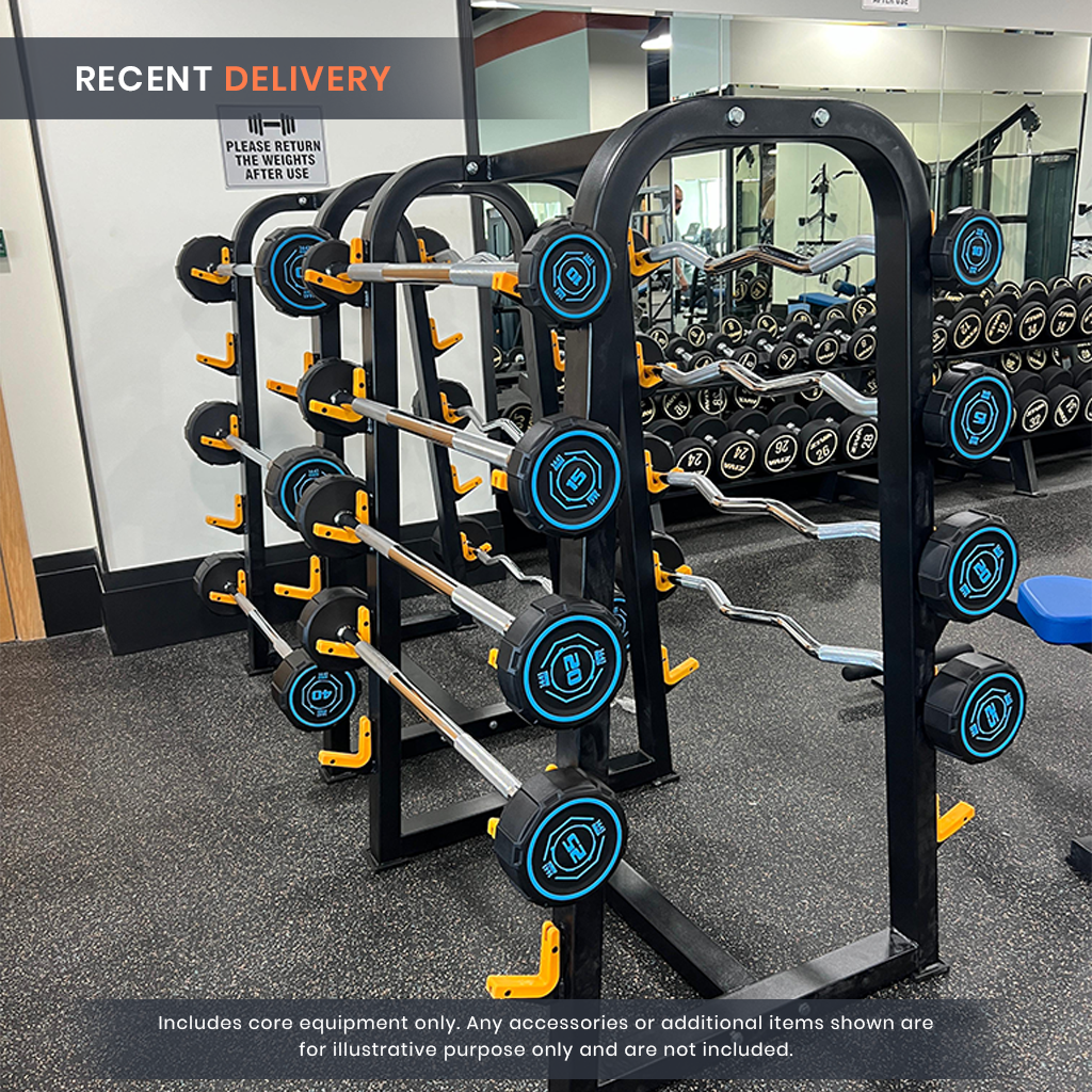 Fixed Weight Straight PU Barbell - 10 kg to 50 kg