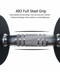 Thumbnail for 1441 Fitness Rubber Round Dumbbells BLACK & WHITE