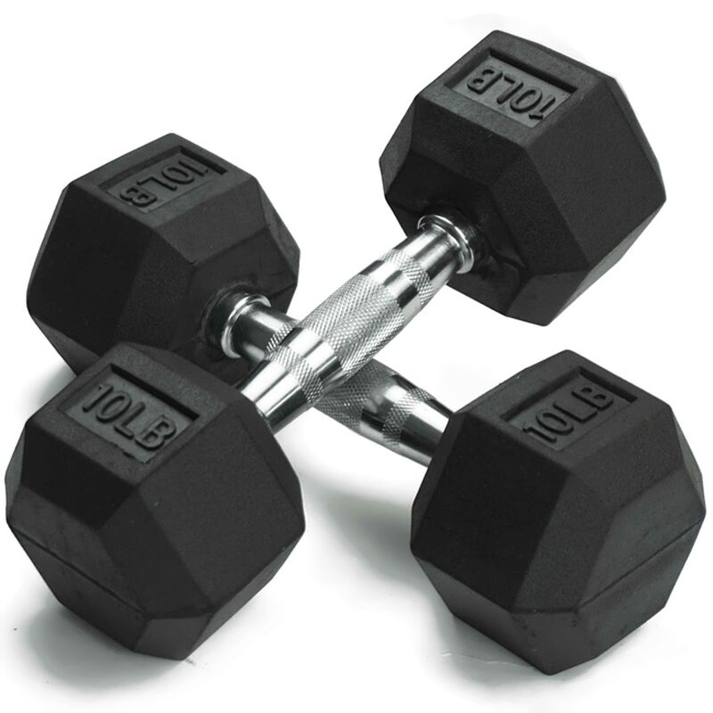 1441 Fitness  Rubber Hex Dumbbells - (Sold In Pair) | Weight in LBS
