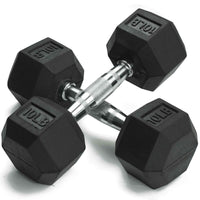 Thumbnail for 1441 Fitness  Rubber Hex Dumbbells - (Sold In Pair) | Weight in LBS