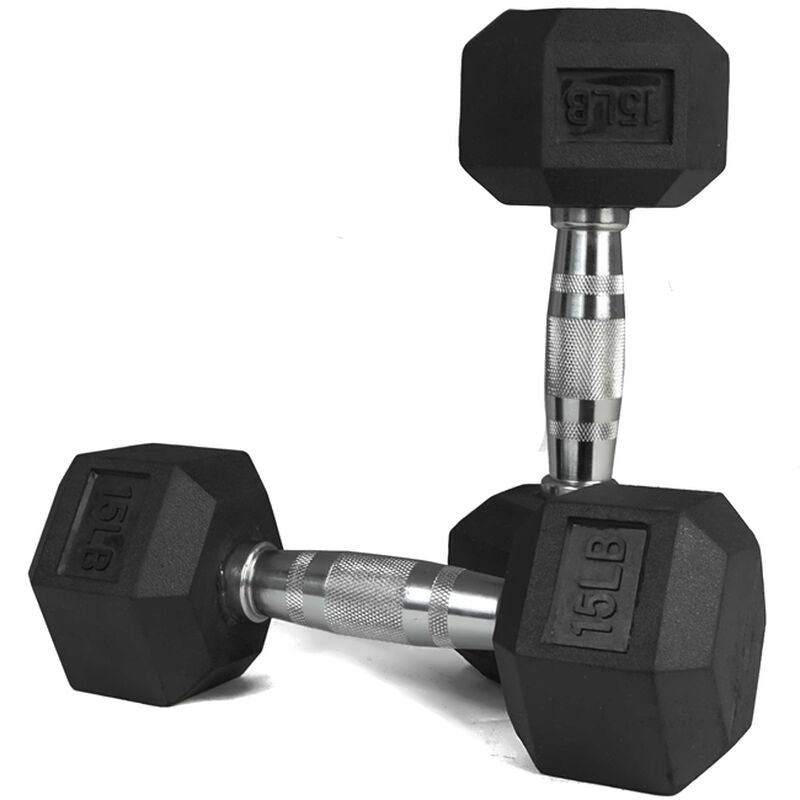 1441 Fitness  Rubber Hex Dumbbells - (Sold In Pair) | Weight in LBS