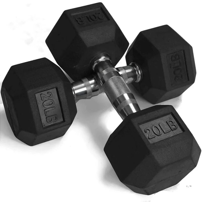1441 Fitness  Rubber Hex Dumbbells - (Sold In Pair) | Weight in LBS