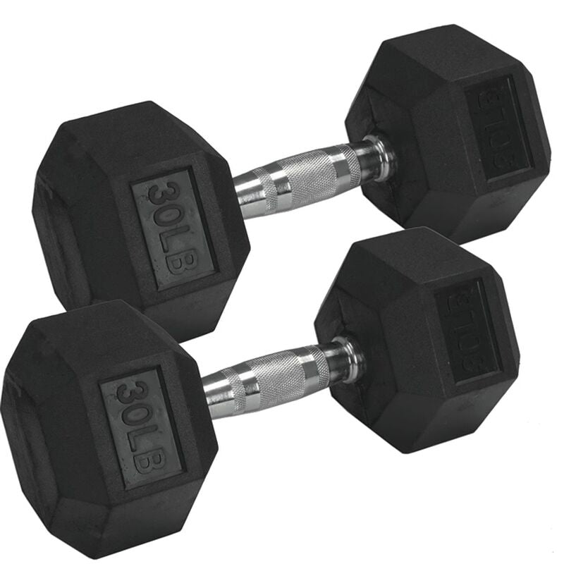 1441 Fitness  Rubber Hex Dumbbells - (Sold In Pair) | Weight in LBS
