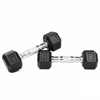 Thumbnail for 1441 Fitness  Rubber Hex Dumbbells - (Sold In Pair) | Weight in LBS