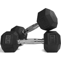 Thumbnail for 1441 Fitness  Rubber Hex Dumbbells - (Sold In Pair) | Weight in LBS