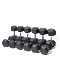 Thumbnail for 1441 Fitness Rubber Hex Dumbbells Set  2.5 - 50 kg ( 20 Pairs)- COMBO12