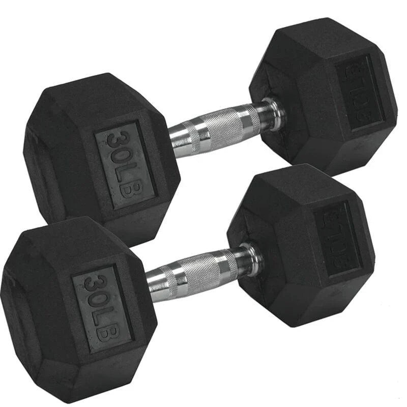 1441 Fitness  Rubber Hex Dumbbells - (Sold In Pair) | Weight in LBS